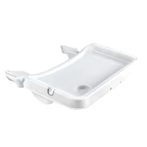 hauck Alpha Removable Non Slip High Chair Table Tray with Adjustable Depth, Compatible with Wooden Grow-Along Alpha  and Beta , Accessory Only, White