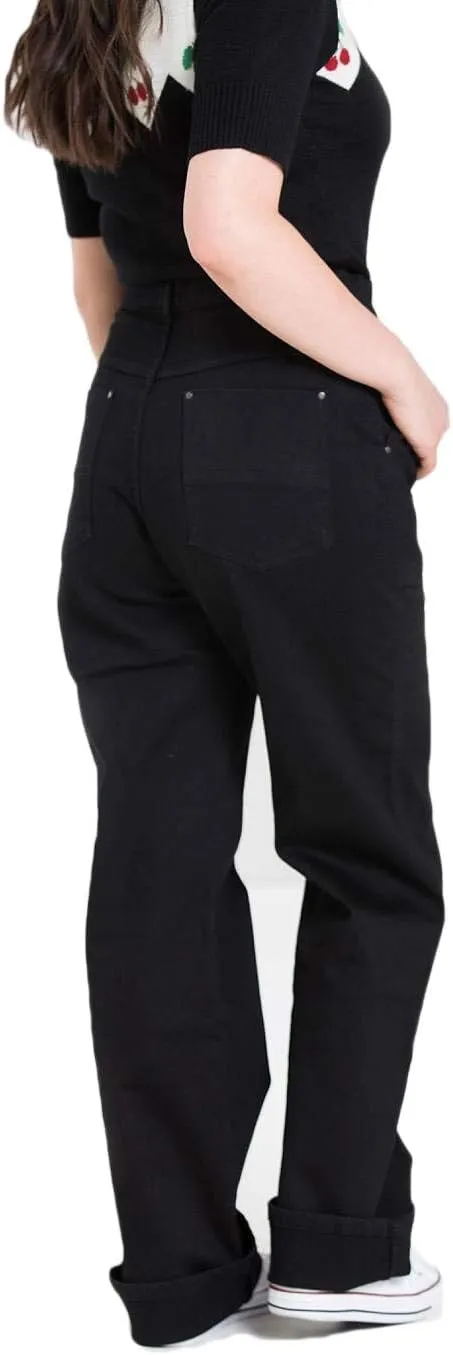 Hell Bunny Weston Denim Jeans 40s 50s Vintage Retro Rockabilly Trousers Pants