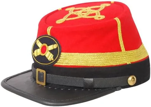 Heritage Robe Men's US Civil War Artillery General's Gold Braids Kepi with Badge – Embrace History in Elegance