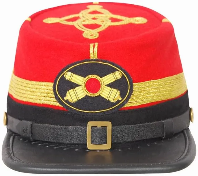 Heritage Robe Men's US Civil War Artillery General's Gold Braids Kepi with Badge – Embrace History in Elegance