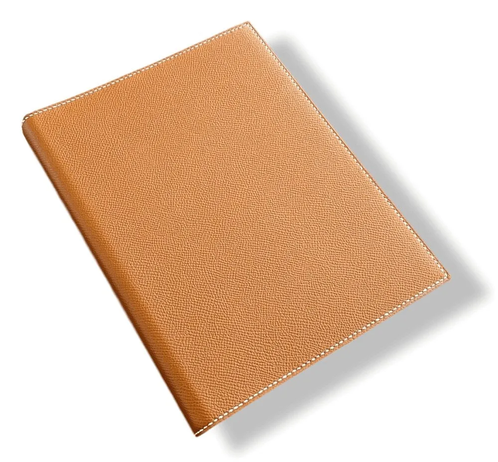 Hermes Rigid Gold Epsom Leather Desk AGENDA COVER M BNEW!