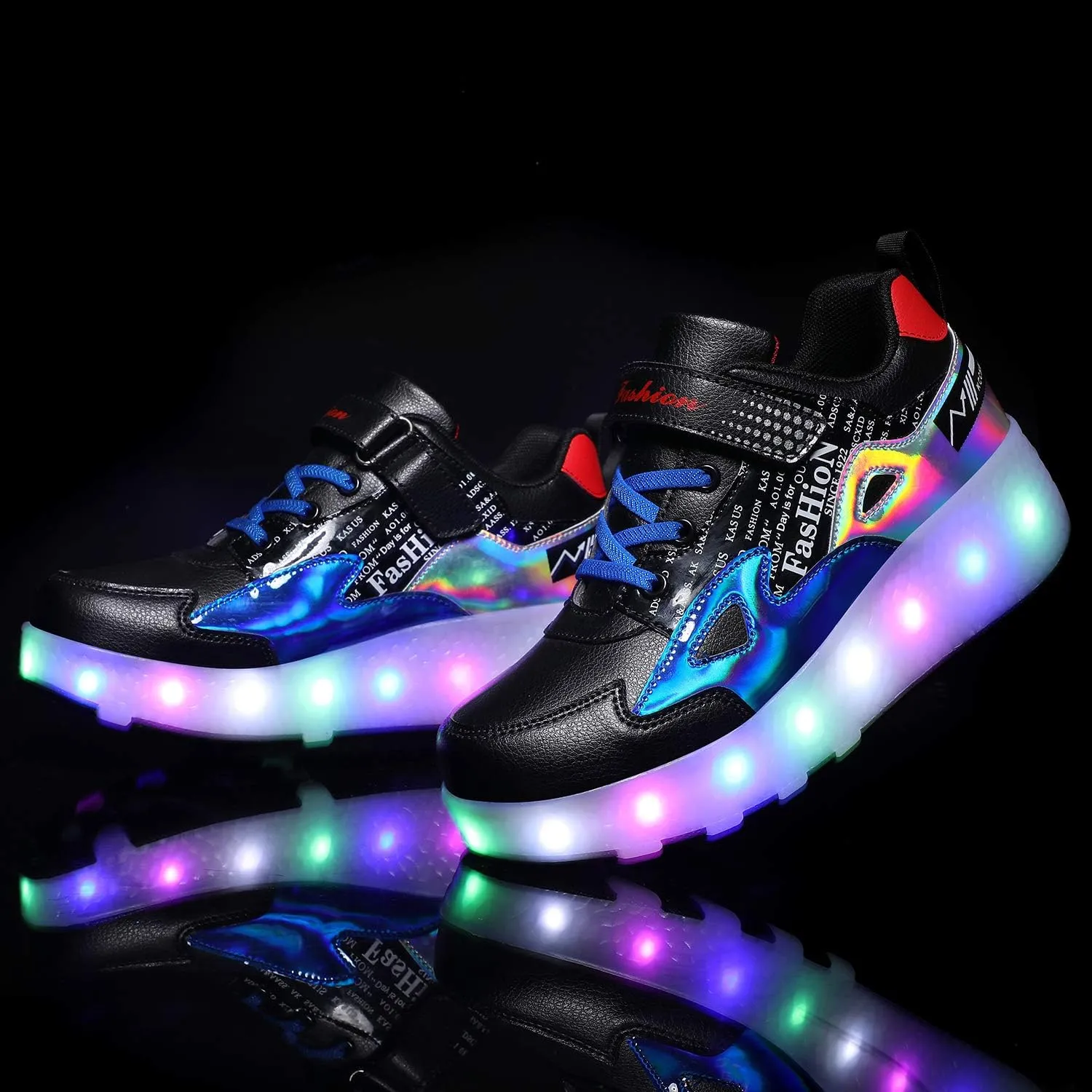 HHSTS Kids Shoes - New Upgraded with Wheels LED Light Color Shoes Shiny Roller Skates Skate Shoes Simple Kids Gifts Boys Girls The Best Gift for Party Birthday Christmas Day