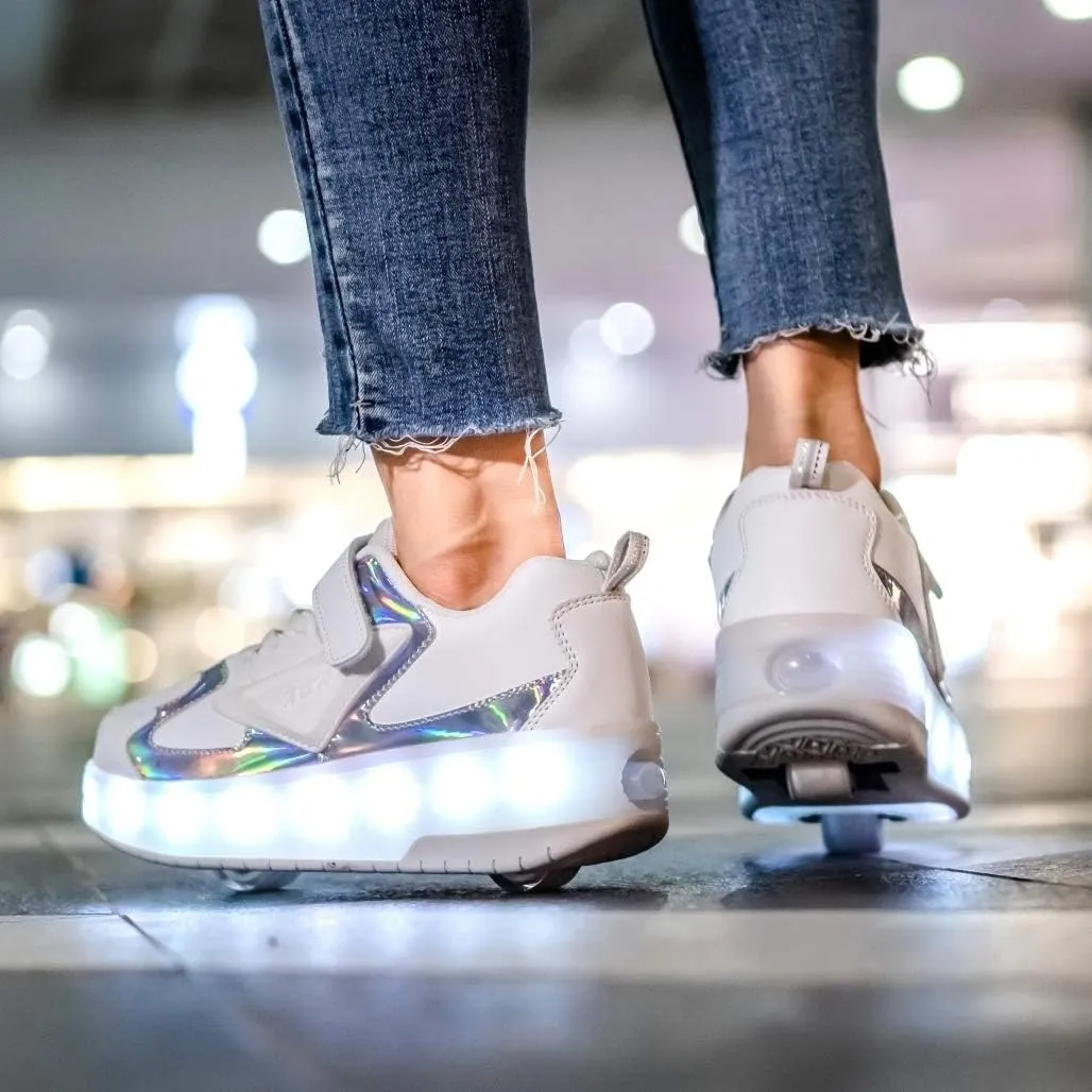 HHSTS Kids Shoes - New Upgraded with Wheels LED Light Color Shoes Shiny Roller Skates Skate Shoes Simple Kids Gifts Boys Girls The Best Gift for Party Birthday Christmas Day