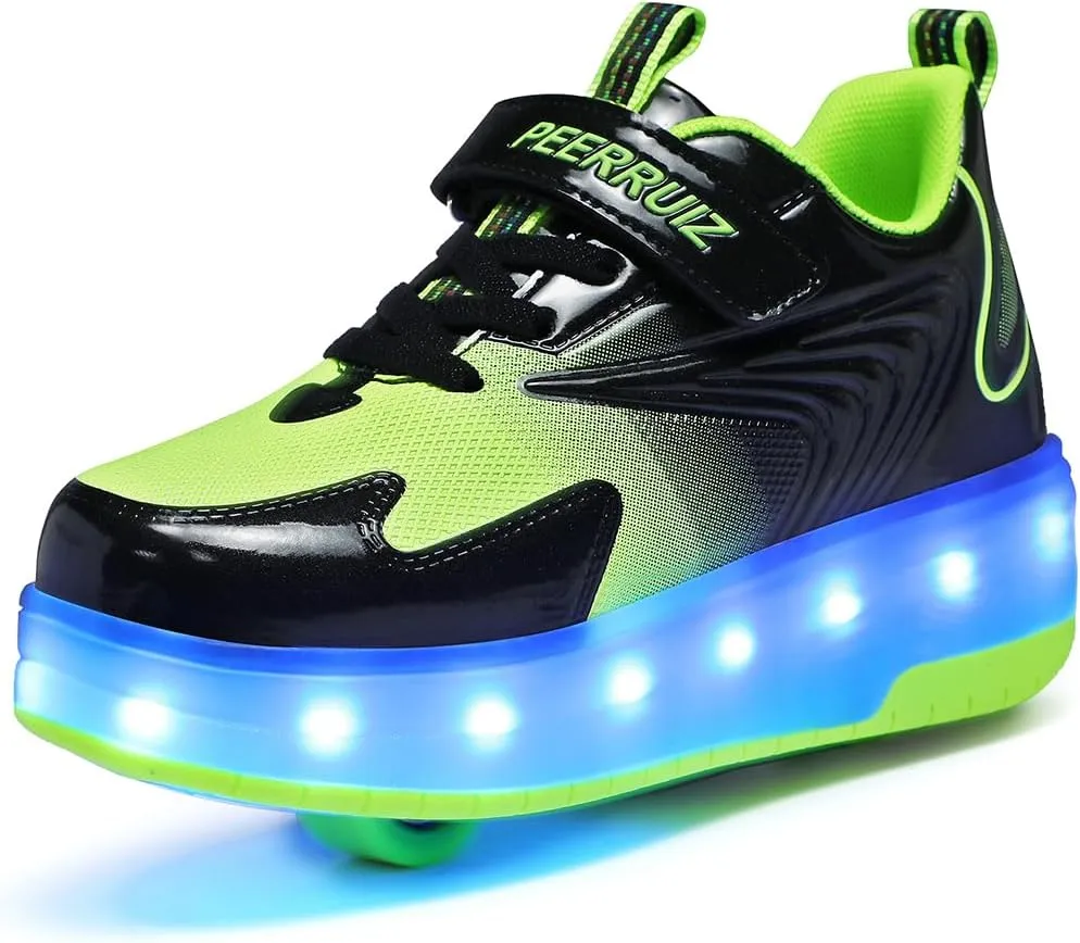 HHSTS Kids Shoes - New Upgraded with Wheels LED Light Color Shoes Shiny Roller Skates Skate Shoes Simple Kids Gifts Boys Girls The Best Gift for Party Birthday Christmas Day