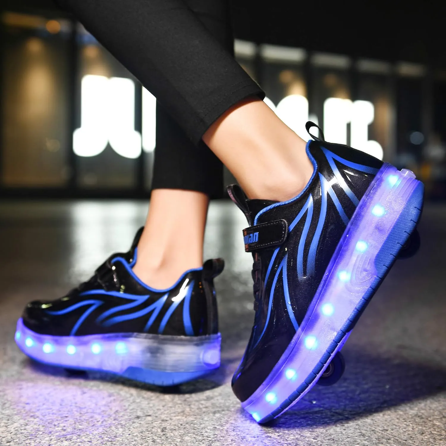 HHSTS Kids Shoes - New Upgraded with Wheels LED Light Color Shoes Shiny Roller Skates Skate Shoes Simple Kids Gifts Boys Girls The Best Gift for Party Birthday Christmas Day
