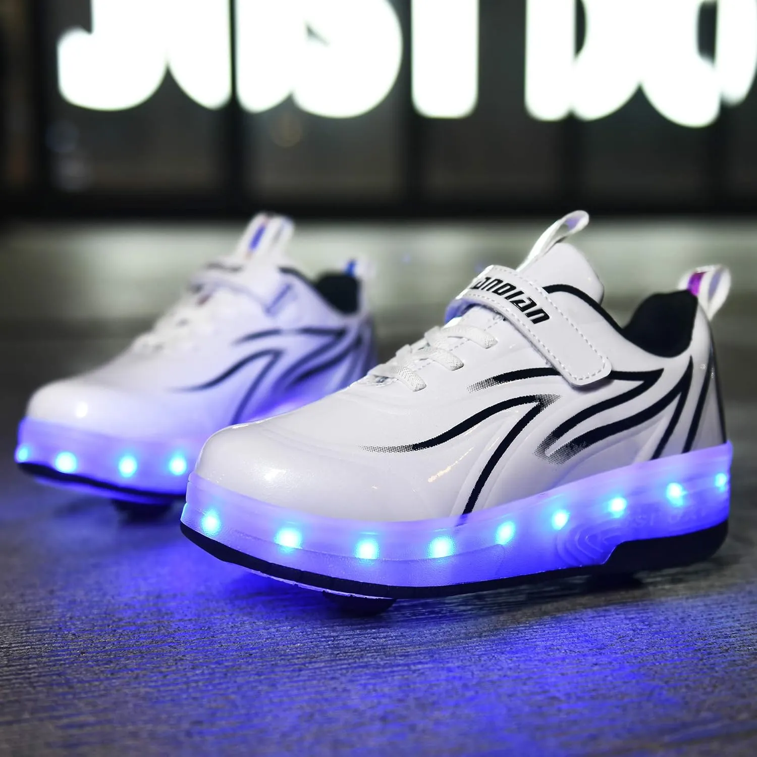 HHSTS Kids Shoes - New Upgraded with Wheels LED Light Color Shoes Shiny Roller Skates Skate Shoes Simple Kids Gifts Boys Girls The Best Gift for Party Birthday Christmas Day