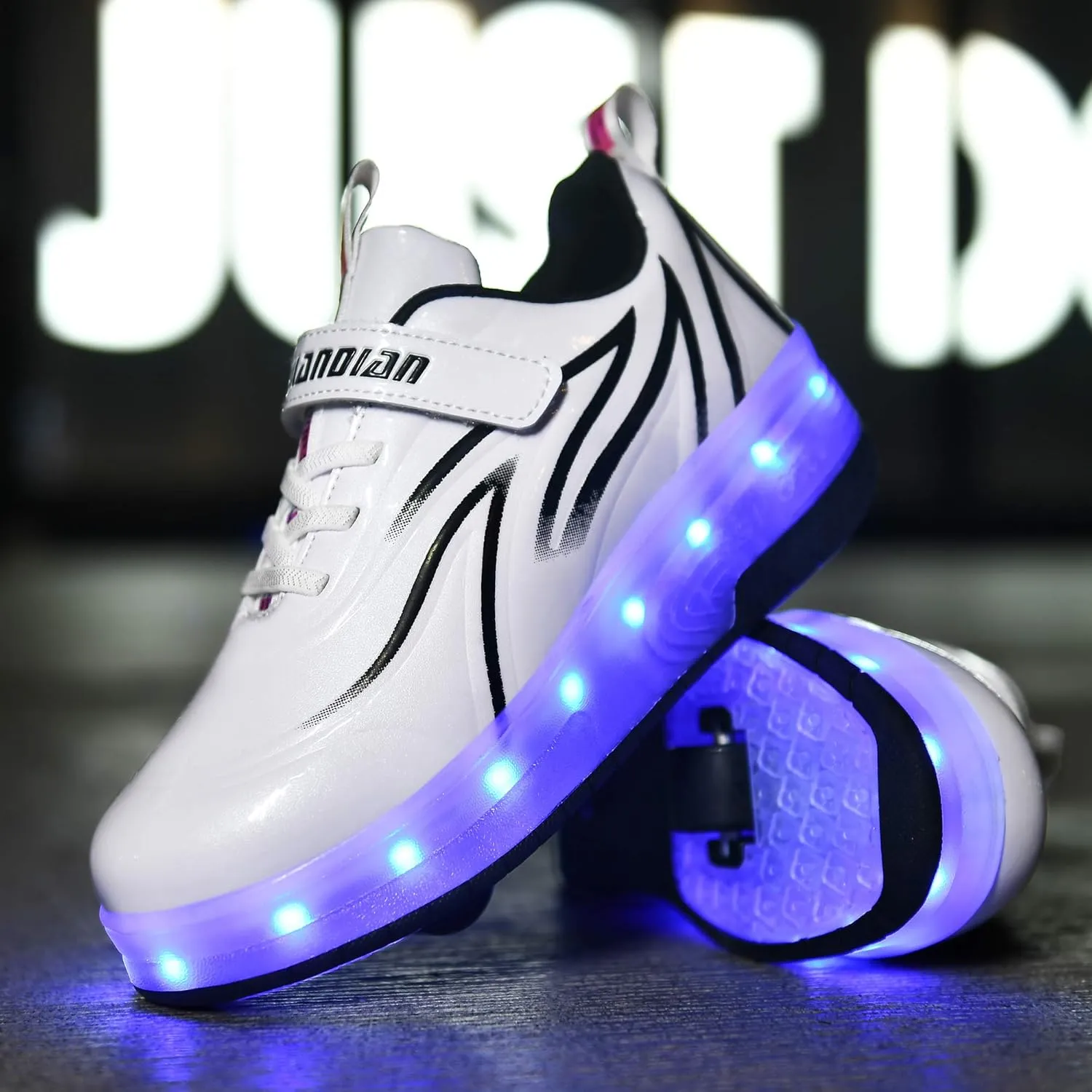 HHSTS Kids Shoes - New Upgraded with Wheels LED Light Color Shoes Shiny Roller Skates Skate Shoes Simple Kids Gifts Boys Girls The Best Gift for Party Birthday Christmas Day