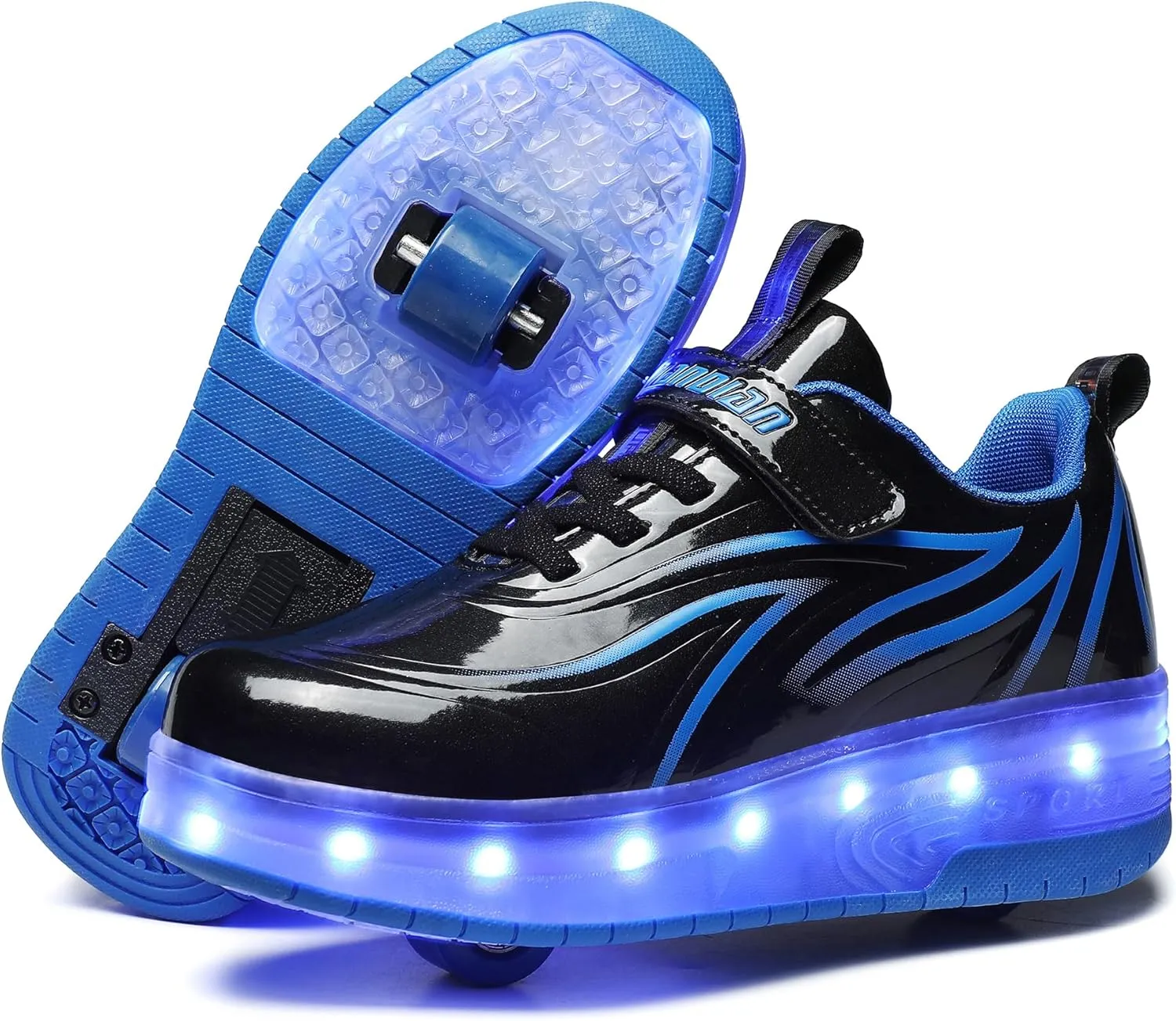 HHSTS Kids Shoes - New Upgraded with Wheels LED Light Color Shoes Shiny Roller Skates Skate Shoes Simple Kids Gifts Boys Girls The Best Gift for Party Birthday Christmas Day