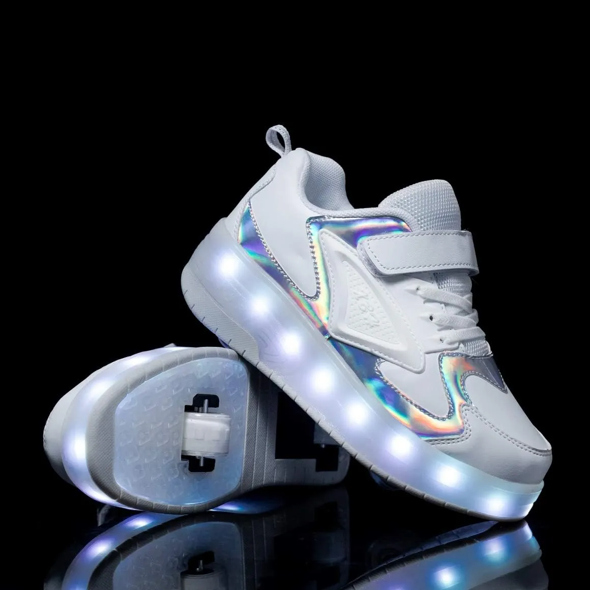 HHSTS Kids Shoes - New Upgraded with Wheels LED Light Color Shoes Shiny Roller Skates Skate Shoes Simple Kids Gifts Boys Girls The Best Gift for Party Birthday Christmas Day