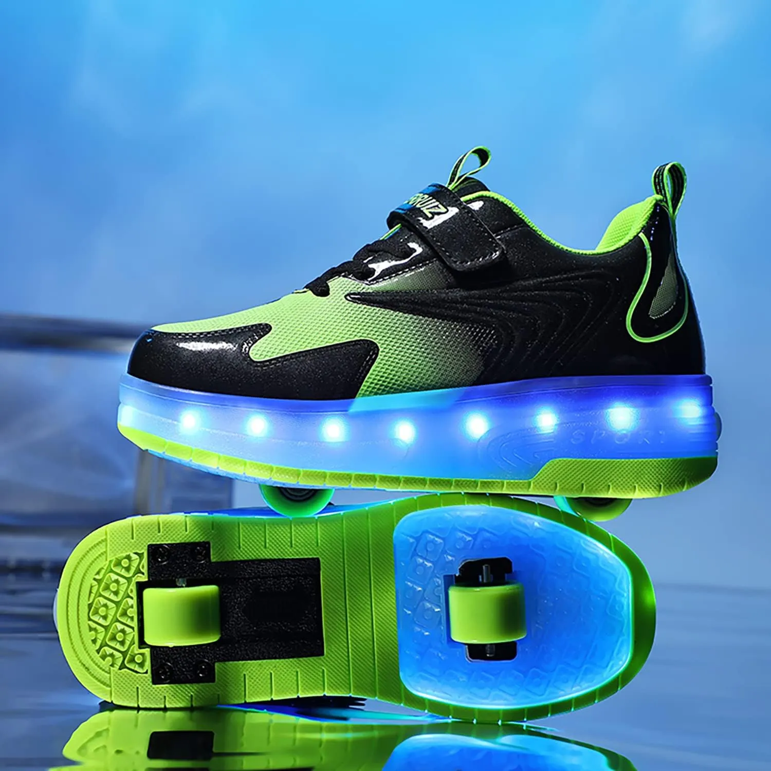 HHSTS Kids Shoes - New Upgraded with Wheels LED Light Color Shoes Shiny Roller Skates Skate Shoes Simple Kids Gifts Boys Girls The Best Gift for Party Birthday Christmas Day