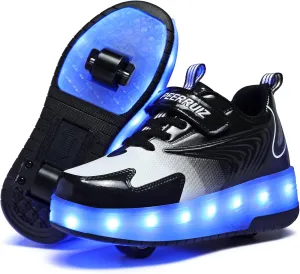 HHSTS Kids Shoes - New Upgraded with Wheels LED Light Color Shoes Shiny Roller Skates Skate Shoes Simple Kids Gifts Boys Girls The Best Gift for Party Birthday Christmas Day