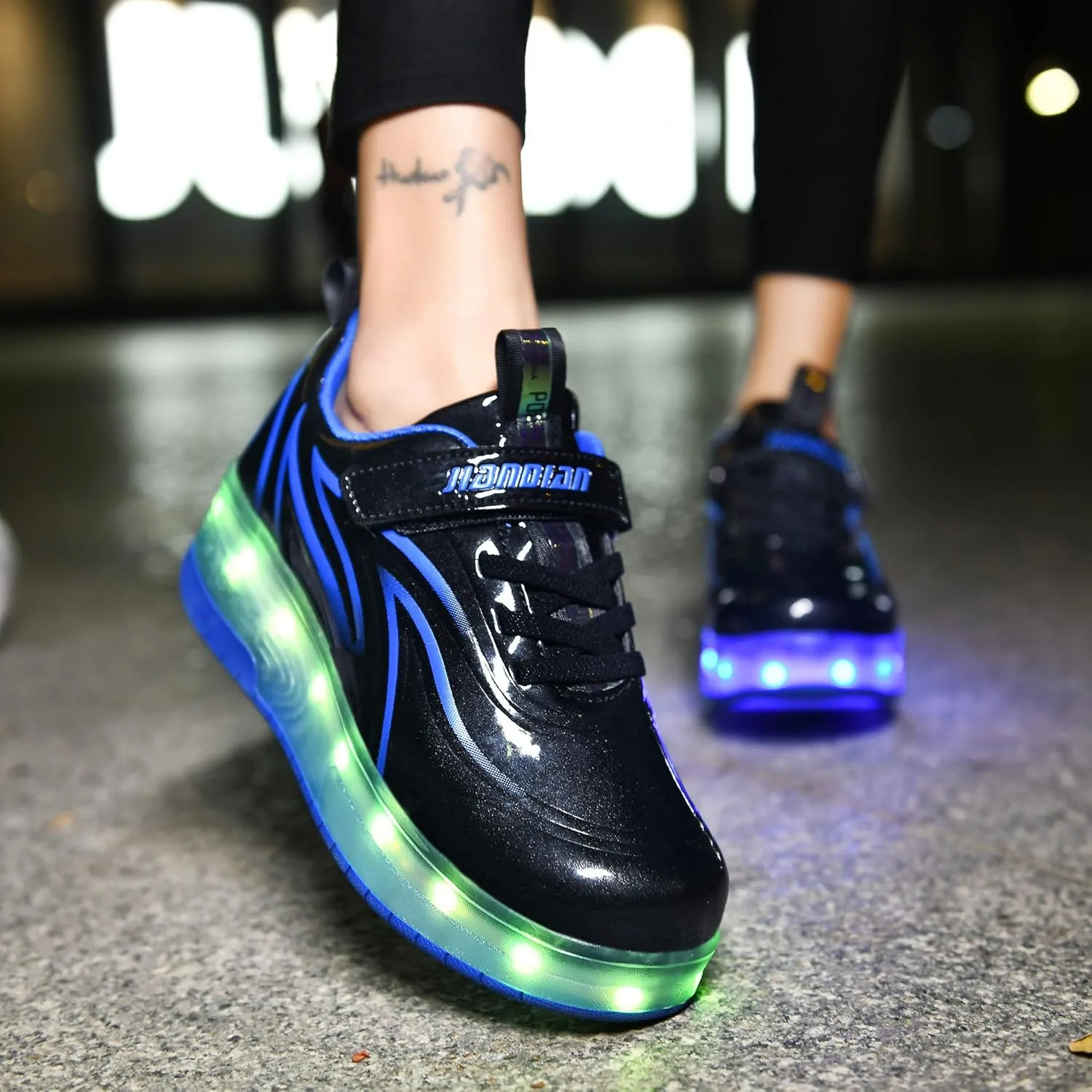 HHSTS Kids Shoes - New Upgraded with Wheels LED Light Color Shoes Shiny Roller Skates Skate Shoes Simple Kids Gifts Boys Girls The Best Gift for Party Birthday Christmas Day