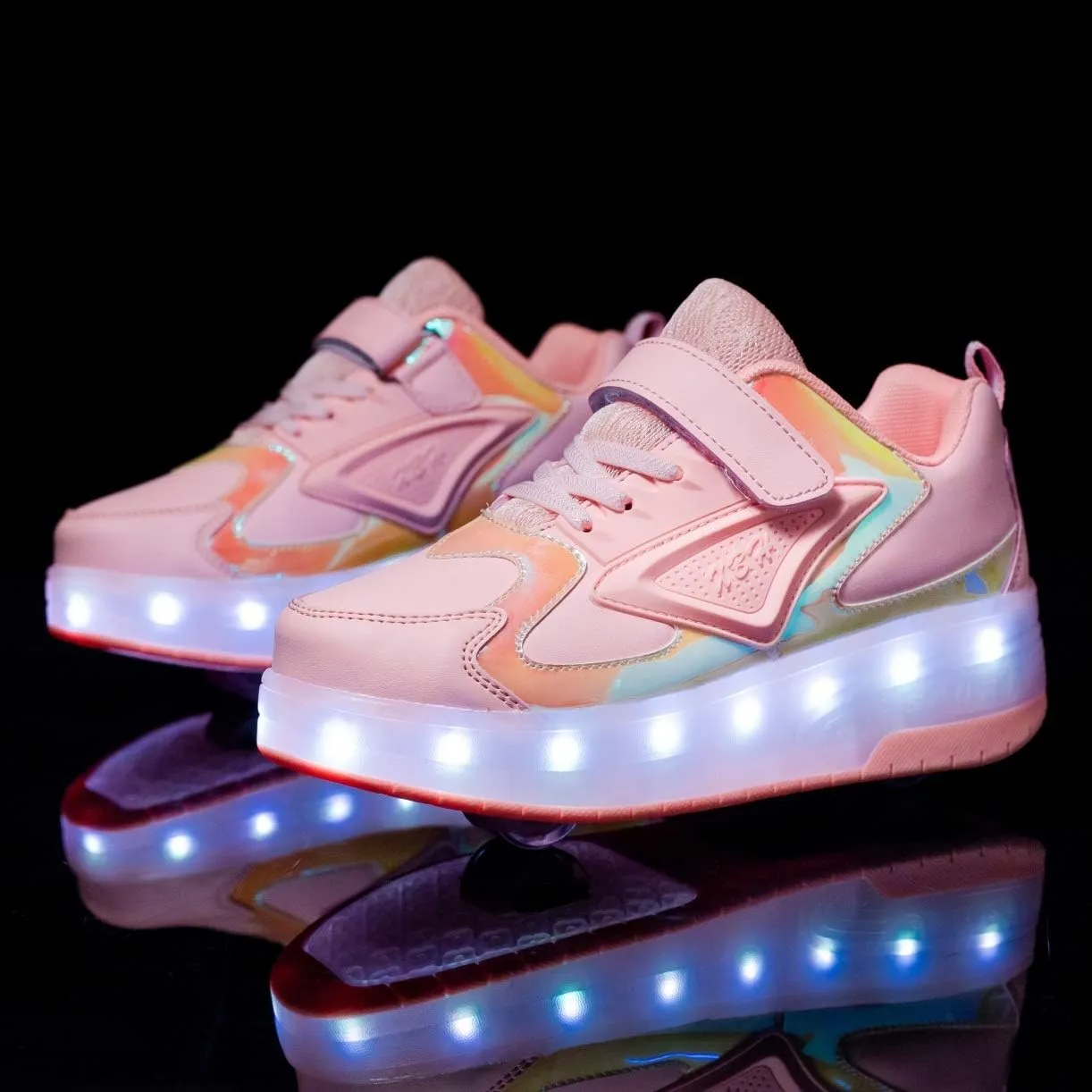 HHSTS Kids Shoes - New Upgraded with Wheels LED Light Color Shoes Shiny Roller Skates Skate Shoes Simple Kids Gifts Boys Girls The Best Gift for Party Birthday Christmas Day