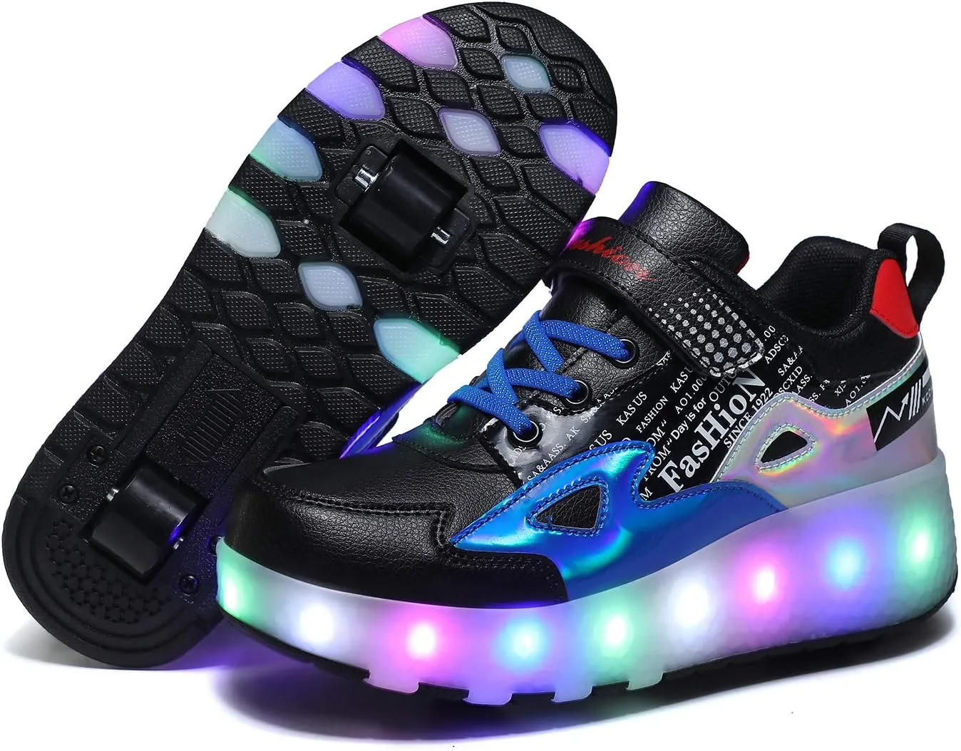 HHSTS Kids Shoes - New Upgraded with Wheels LED Light Color Shoes Shiny Roller Skates Skate Shoes Simple Kids Gifts Boys Girls The Best Gift for Party Birthday Christmas Day