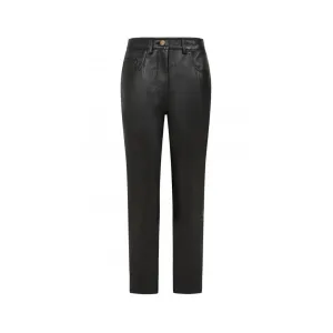 High waisted leather pants
