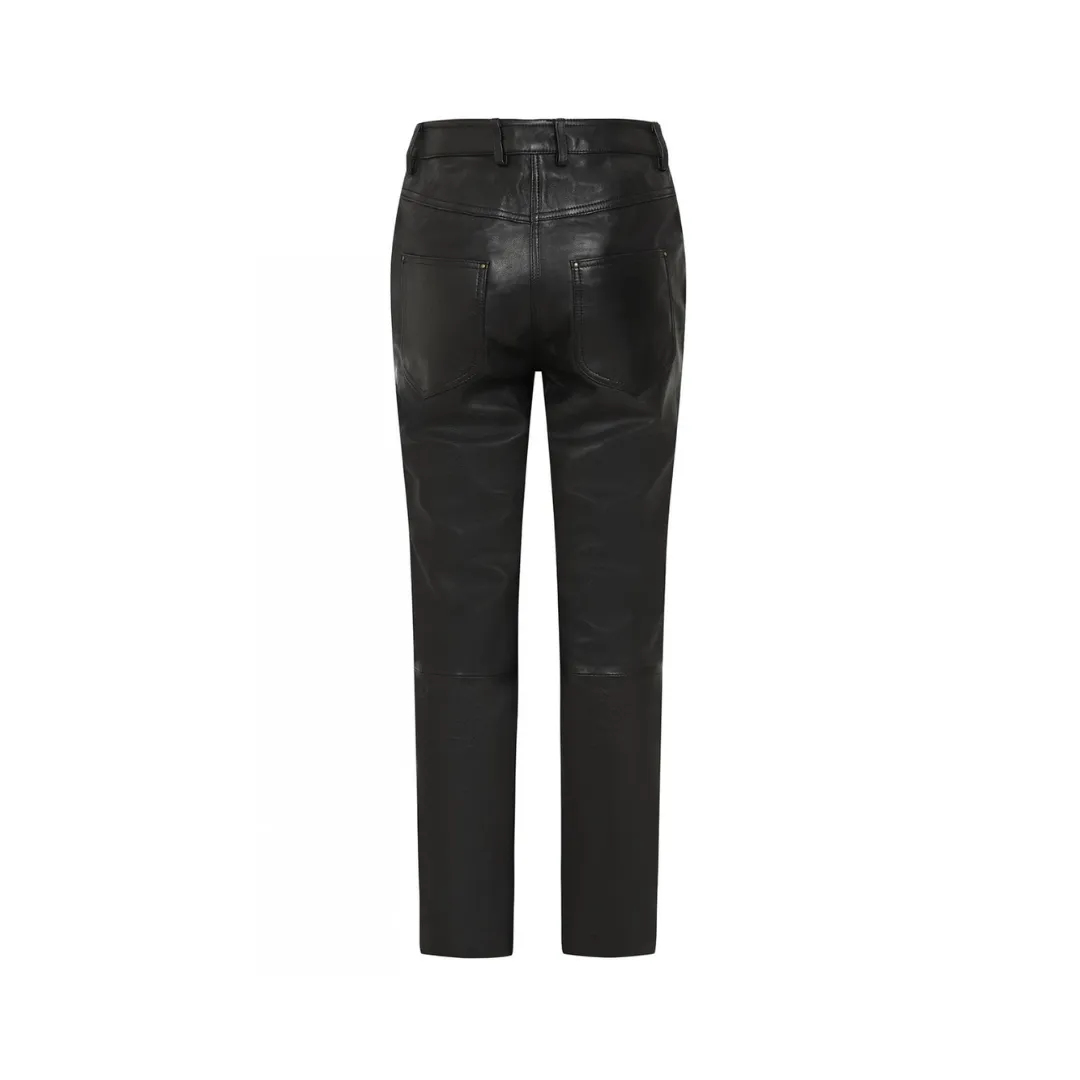 High waisted leather pants