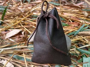 Hulara Genuine Cowhide Leather Drawstring Shell Pouch Shotgun Ammo Storage Rifle Ammunition Shell Bag Cartridge Holder for Shotgun Shells