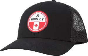 Hurley Men’s Trucker Hat - Flat Brim Mesh Baseball Cap and Hats for Men with Adjustable Snapback Closure