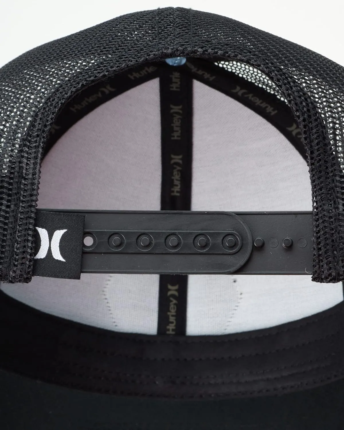Hurley Men’s Trucker Hat - Flat Brim Mesh Baseball Cap and Hats for Men with Adjustable Snapback Closure
