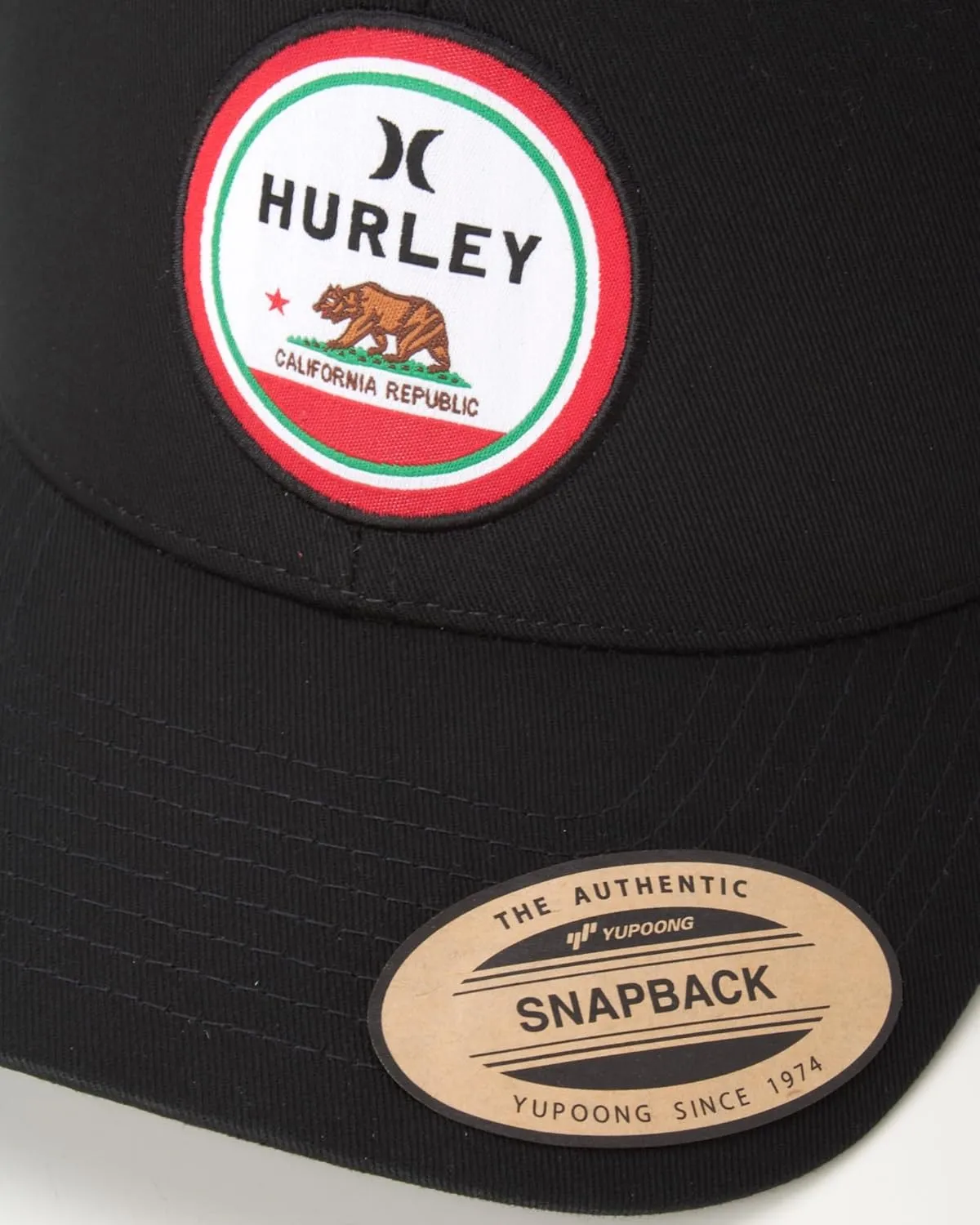 Hurley Men’s Trucker Hat - Flat Brim Mesh Baseball Cap and Hats for Men with Adjustable Snapback Closure