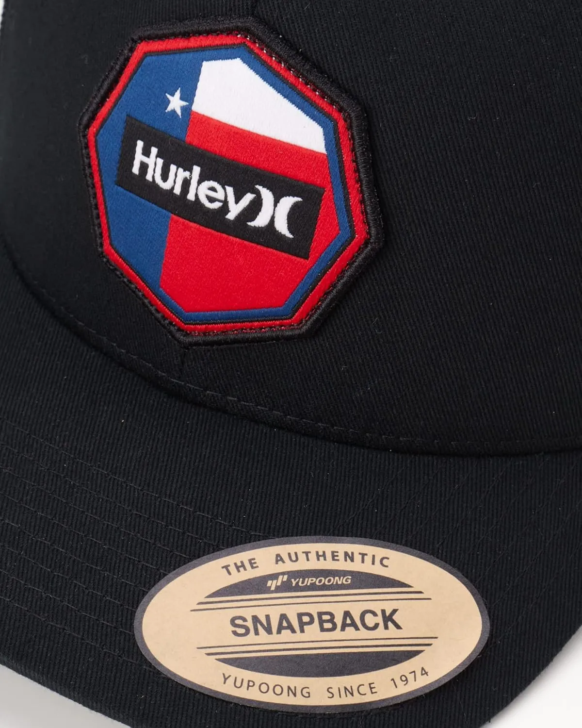 Hurley Men’s Trucker Hat - Flat Brim Mesh Baseball Cap and Hats for Men with Adjustable Snapback Closure