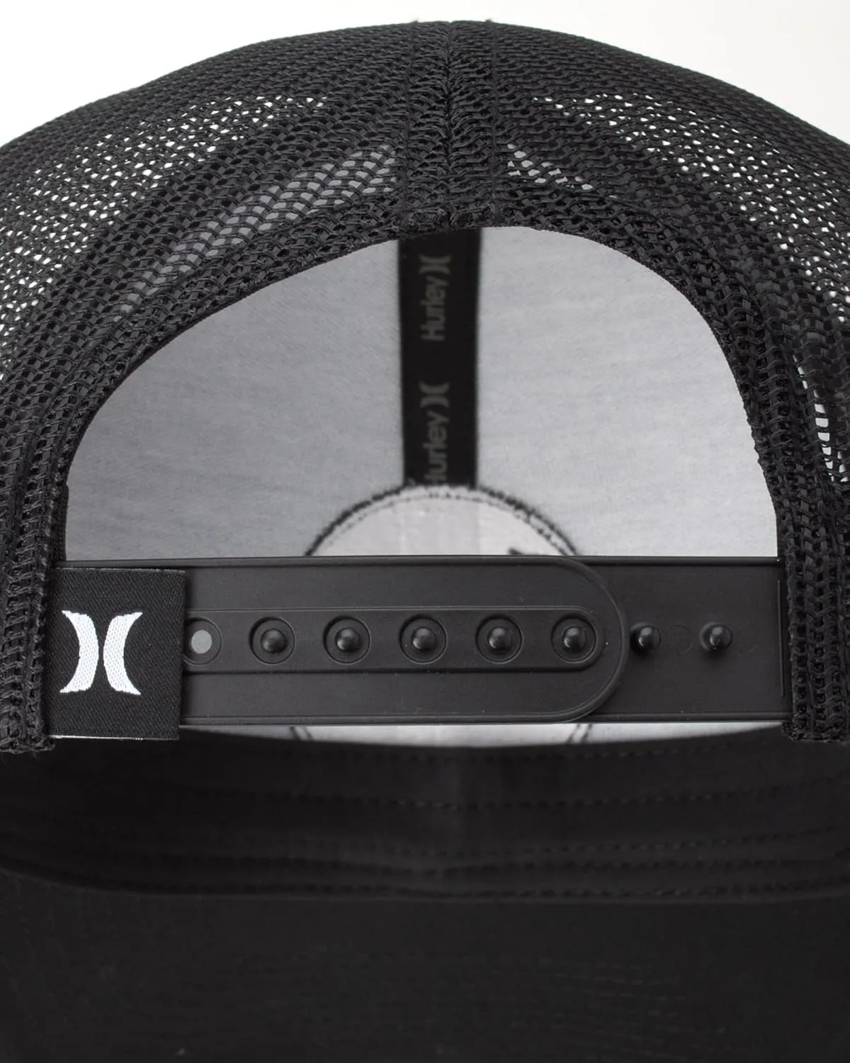 Hurley Men’s Trucker Hat - Flat Brim Mesh Baseball Cap and Hats for Men with Adjustable Snapback Closure