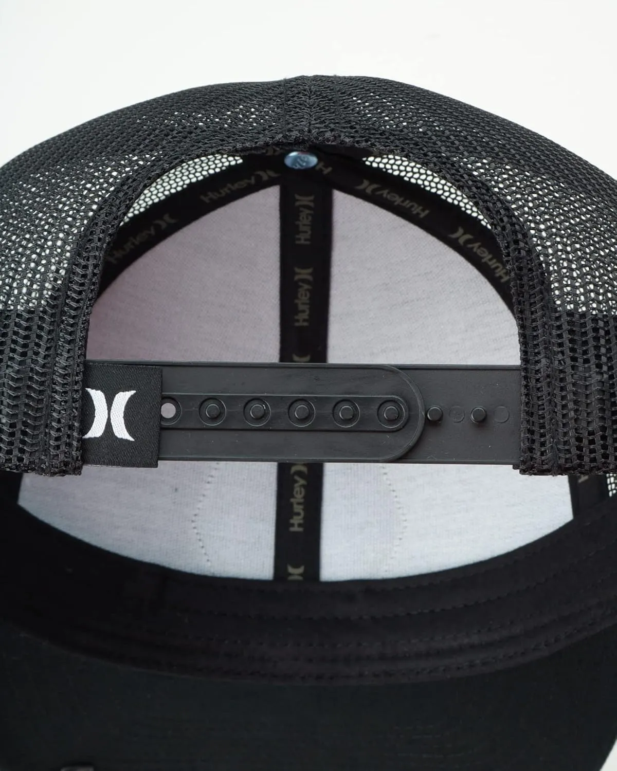 Hurley Men’s Trucker Hat - Flat Brim Mesh Baseball Cap and Hats for Men with Adjustable Snapback Closure