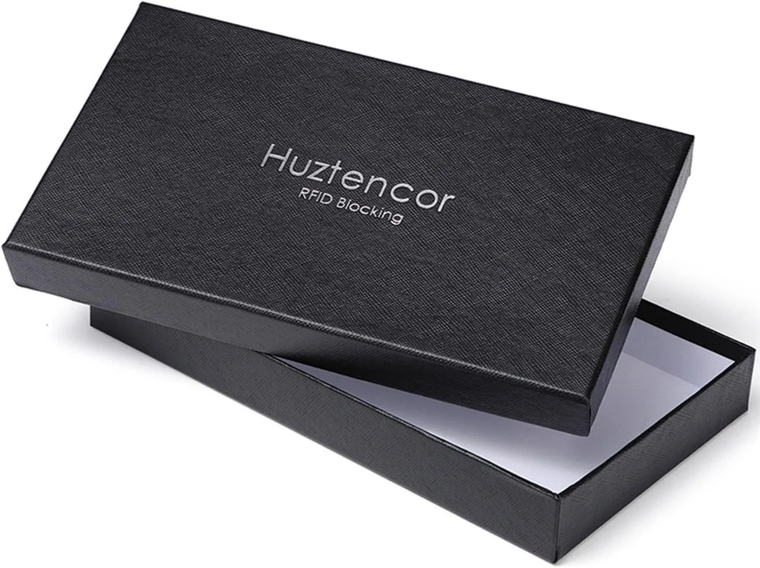 Huztencor Long Wallets for Men Leather RFID Blocking Bifold Wallet with Zipper