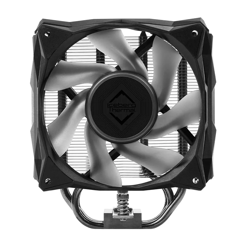 Iceberg Thermal IceSLEET G4 Midnight All-Black 4 Nickel-Plated Heatpipes CPU Air Cooler with ARGB 120mm PWM Fan for Intel and AMD (Limited Edition) AM5 and LGA1700 Compatible