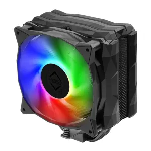 Iceberg Thermal IceSLEET G4 Midnight All-Black 4 Nickel-Plated Heatpipes CPU Air Cooler with ARGB 120mm PWM Fan for Intel and AMD (Limited Edition) AM5 and LGA1700 Compatible