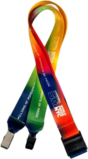 ID&C 1" (25mm) Custom Full Color Lanyards - Double Croc Clip - 25 PCS - Personalize with Text, Logo, Artwork - Events, Resorts & Cruises