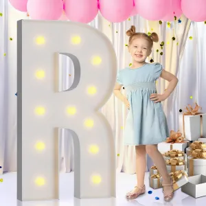 imprsv Marquee Light Up Letters Kit, 4FT, Customizable Mosaic Alphabet Balloon Frames, Party Decoration Arch Kit, Letter R
