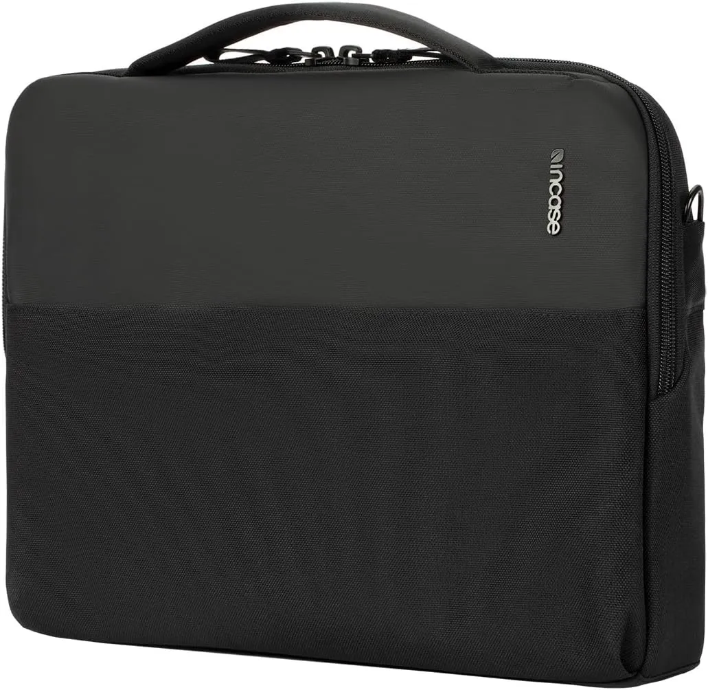 Incase A.R.C. Brief with ReSpun 100% Recycled Polyester – RFID-Blocking Tech, Easy Access, Internal Organization, Zippered Front Slip Pocket, Padded Laptop Compartment for Up to 14” PC/Mac, Black