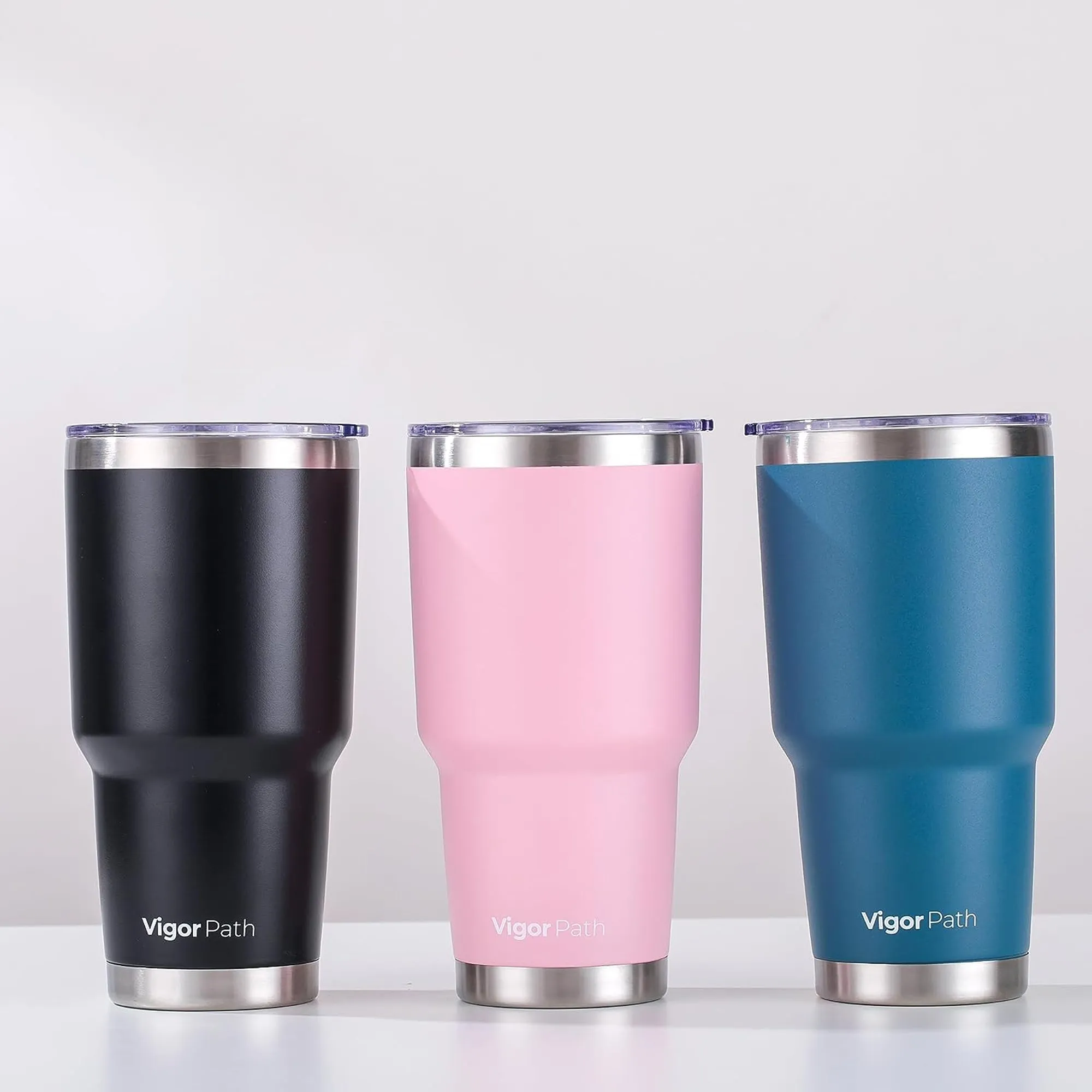 Insulated Tumbler Cup with Slide Lid - 30oz (Black)