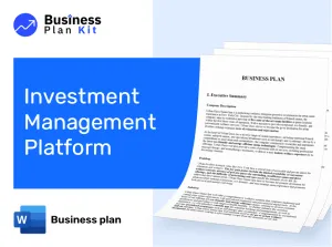 Investment Management Platform Business Plan Example