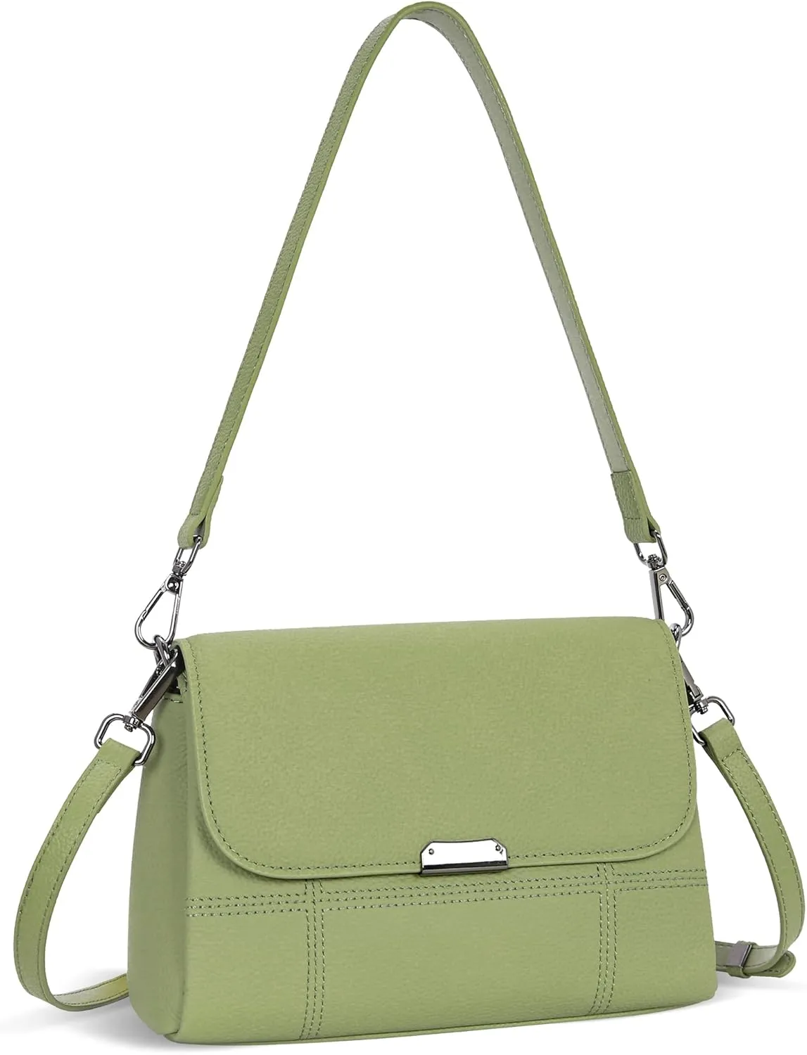 Iswee Genuine Leather Purses for Women Crossbody Bags Designer Shoulder Handbags Ladies Purses Casual Bag