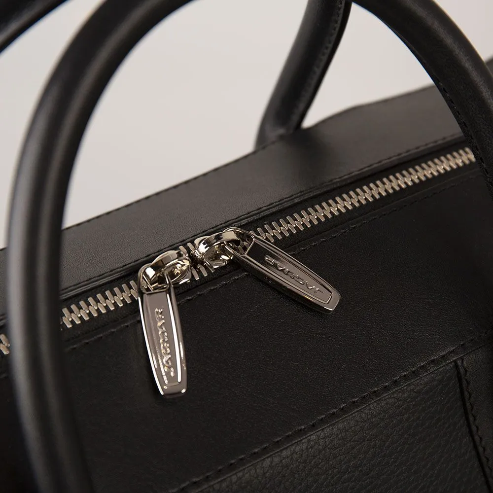 Jaguar Leather Brief Case - Black