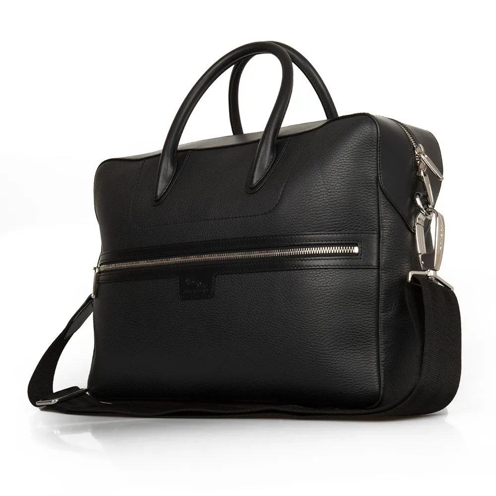 Jaguar Leather Brief Case - Black
