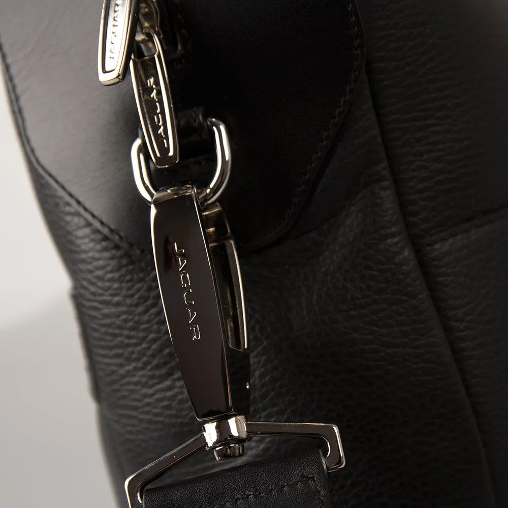 Jaguar Leather Brief Case - Black