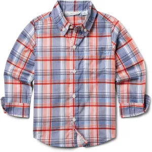 Janie and Jack Boys' Madras Plaid Shirt (Toddler/Little Big Kid)