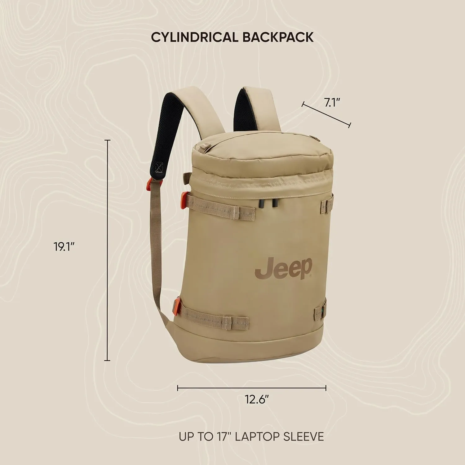 Jeep JS013C Cylindrical Backpack