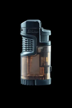 Jetline Fatboy Amber Quad Flame Lighter with Cigar Rest and Punch Cutter