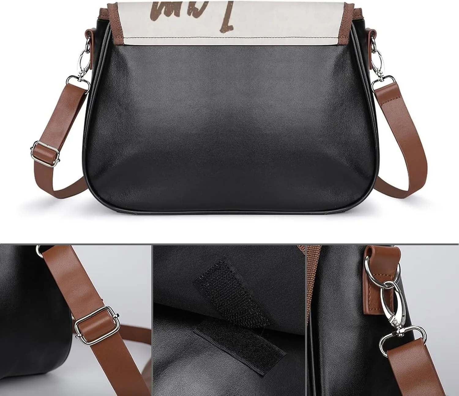 John Leather Shoulder Bag with Detachable Shoulder Strap Versatile for Daily Use
