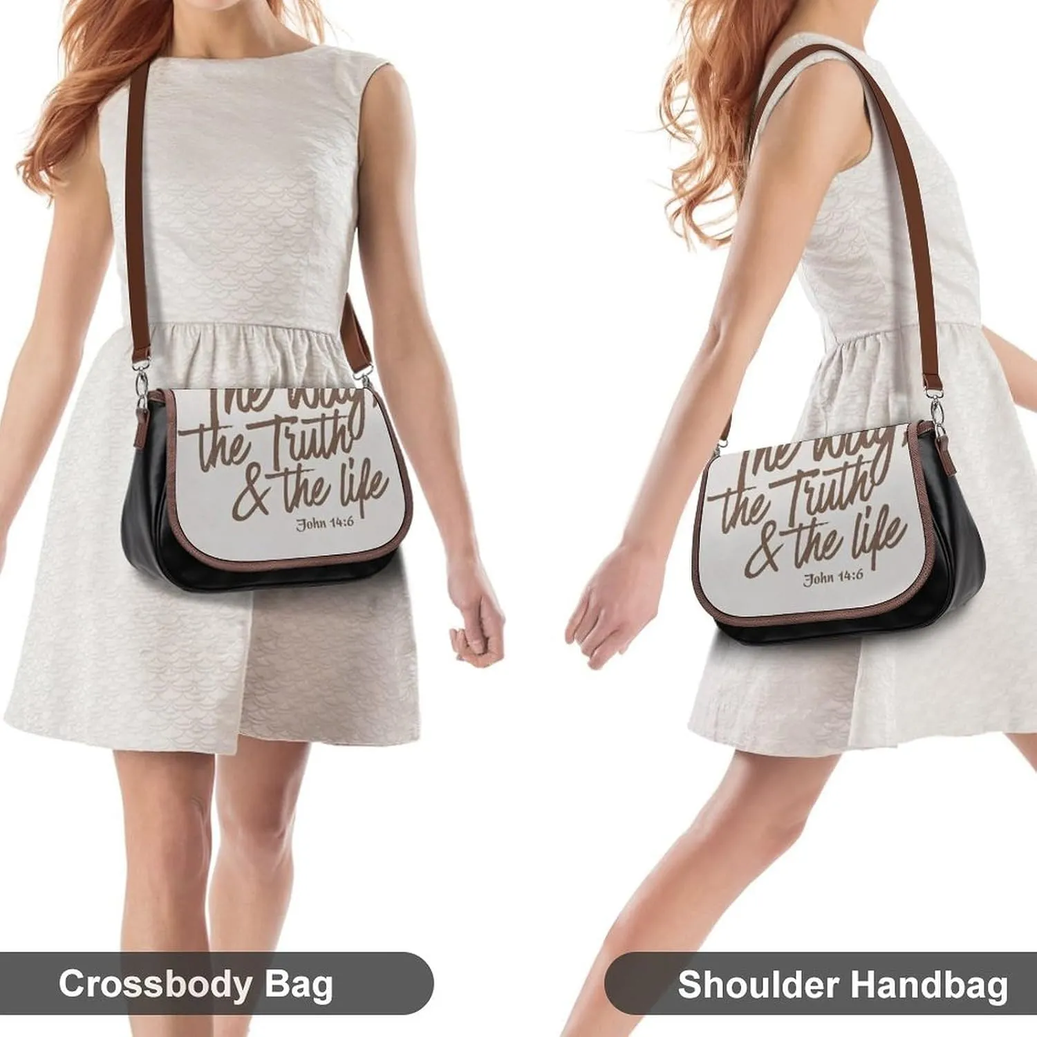 John Leather Shoulder Bag with Detachable Shoulder Strap Versatile for Daily Use