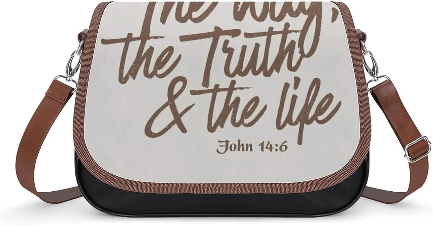 John Leather Shoulder Bag with Detachable Shoulder Strap Versatile for Daily Use