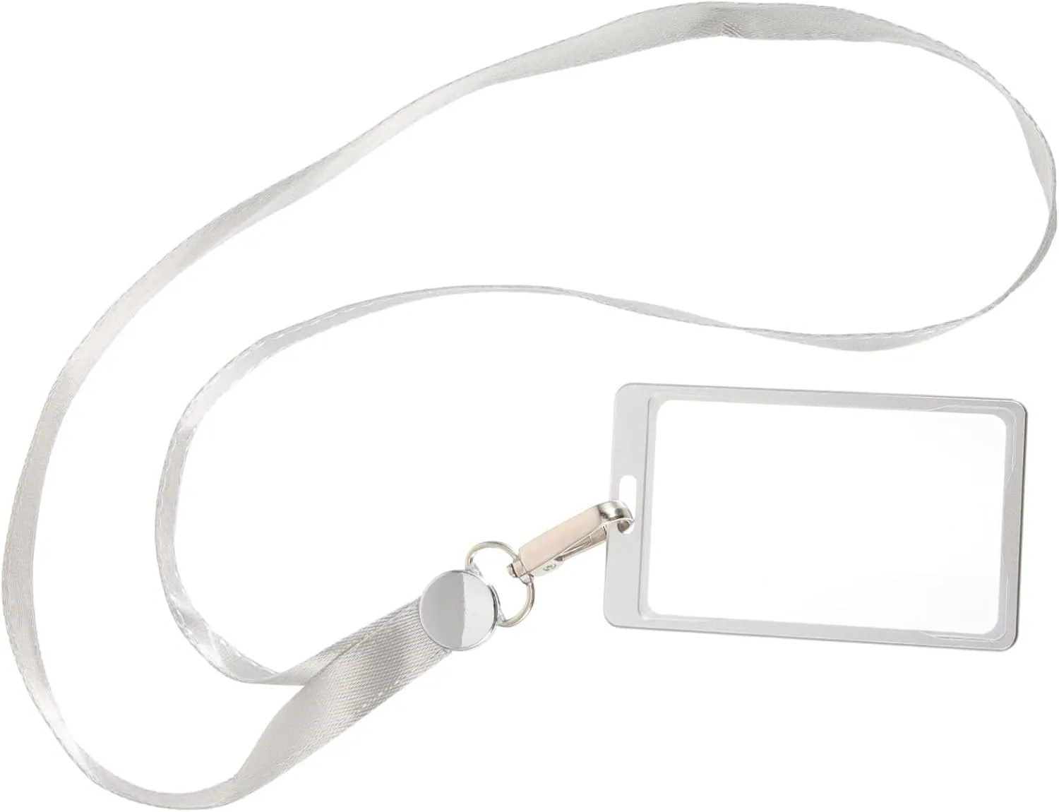 jojofuny 5pcs Vertical Card Holder Sleeve for Id Cards -Scratch Clear Protector Cover Lanyard for Business Sleeve Lanyard
