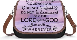 Joshua Be Strong Bible Scripture Verse Women's Shoulder Bag, Handbag, Crossbody Bag