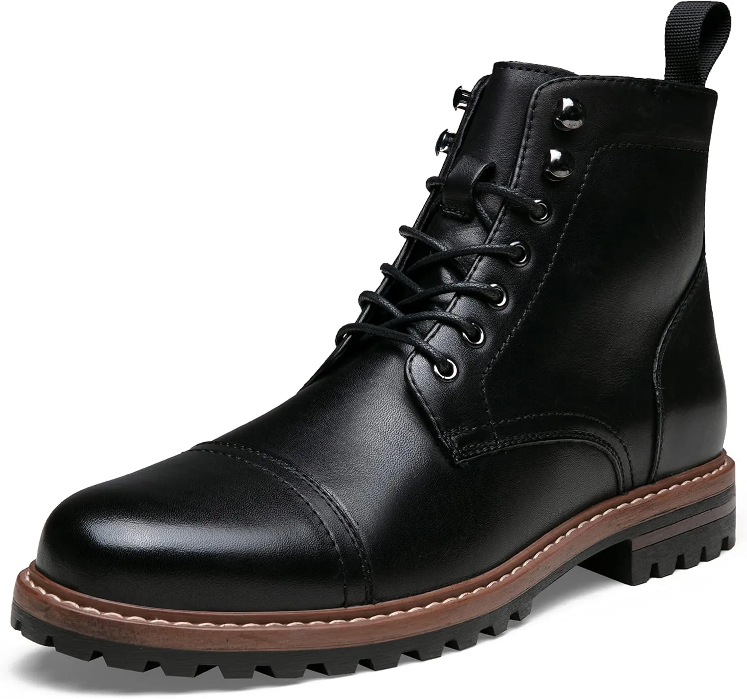 Jousen Mens Boots Premium Leather Cap Toe Casual Boots Chukka Dress Boots for Men