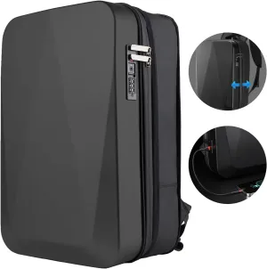 JUMO CYLY Anti-Theft Hard Shell Laptop Backpack, Expandable Waterproof Computer Backpack with USB Charging Port TSA Lock Gaming Bag Business for 17 Inch