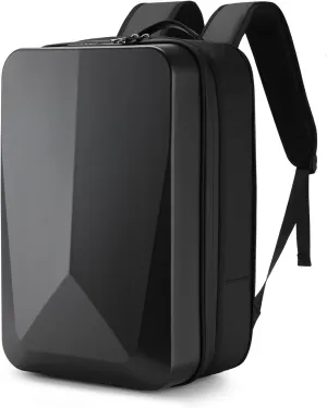 JUMO CYLY Anti-Theft HardShell Laptop Backpack, Expandable Waterproof Travel Backpack with USB Charging Port TSA Lock Gaming Computer Bag Business for 17 Inch